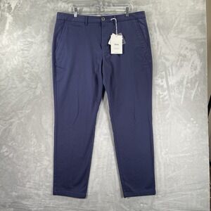 Perk Clothing Pants mens 38x29 Feel Good Chino Slim Tapered Fit Stretch Blue NWT